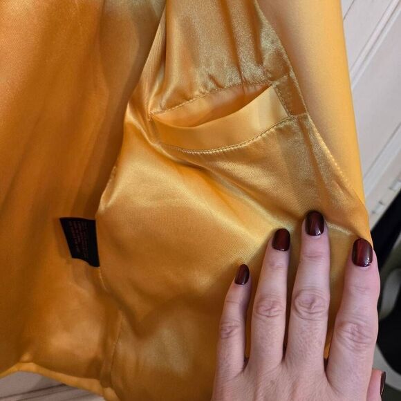NWT Adrienne Landau Yellow Satin Jacket XS - Picture 7 of 11